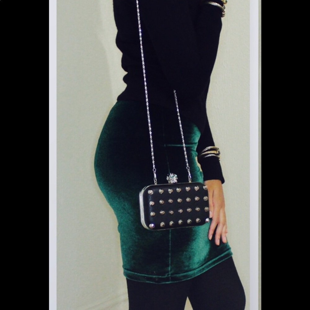 American Apparel Emerald Green Mini Bodycon skirt in Small